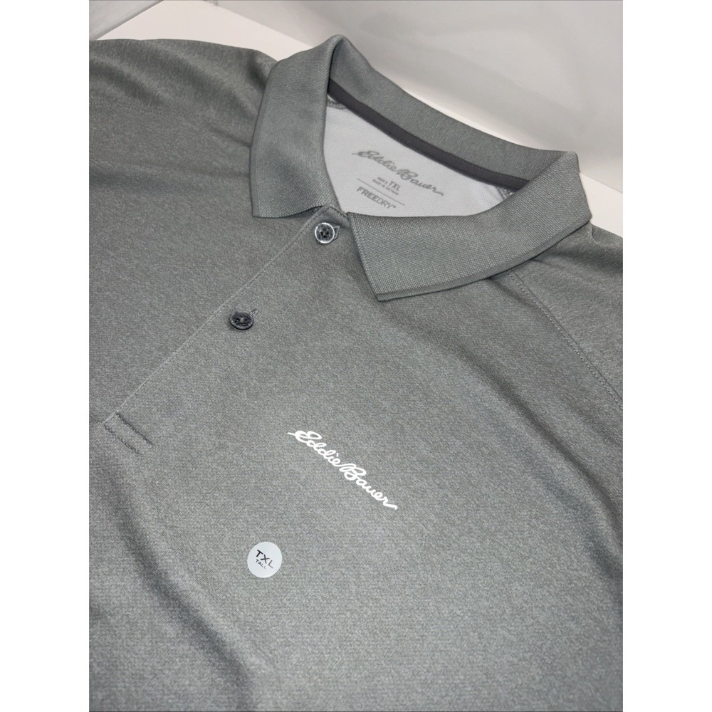 NWT Eddie Bauer MT SS Resolution Pro Polo Shirt Men's TXL Short Sleeve Gray